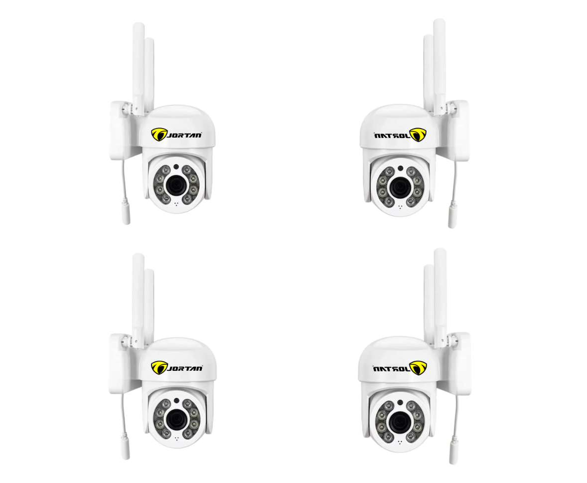 Pachet 4 x Cameră de Supraveghere Jortan 8161QJ WiFi HD cu Viziune Infraroșu și Protecție Avansată IP66