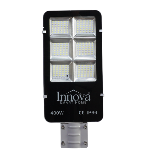 Lampa solara stradala INNOVA 400W cu senzor de lumina si panou separat, IP66