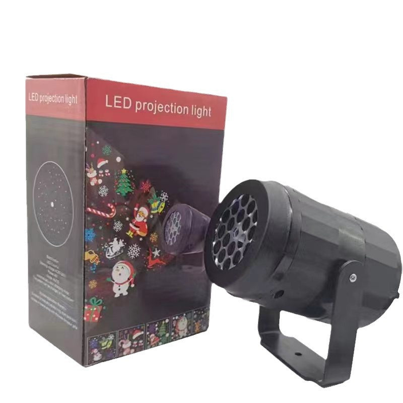 Proiector 16 figurine rotative Magic de Craciun cu Animatii Colorate