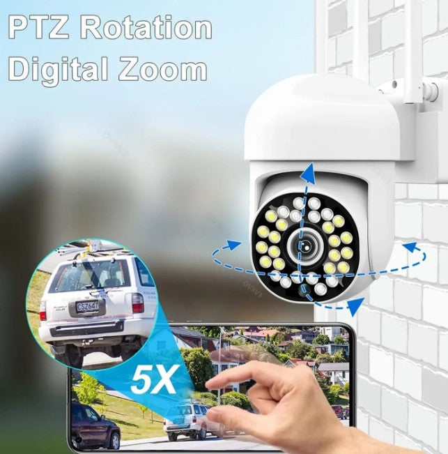 2 x Cameră de Supraveghere Jortan WiFi HD cu Viziune Infraroșu și Protecție Avansată IP66 + Cadou Surpriza