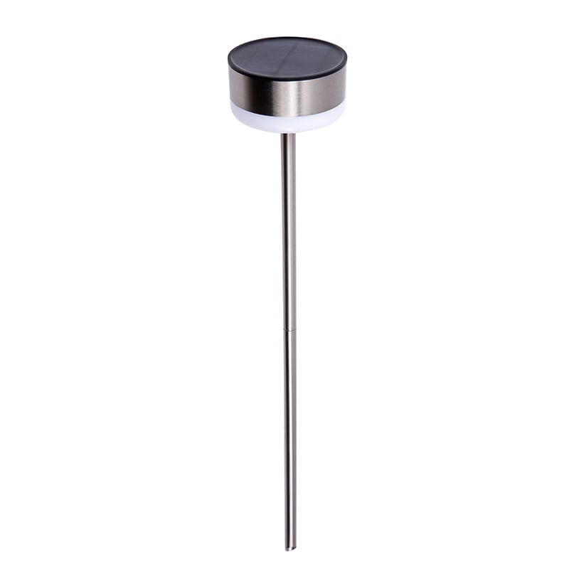 Set 4 X Lampa Solara Inox Taormina , Acumulator Incorporat , Alb sau Violet Ambiental