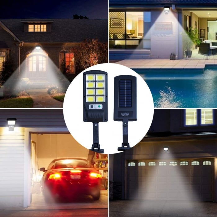 Set 4x Lampi Solare Stradale 90W LED Astro by Innova, 160 LED COB, Senzor, Telecomandă, IP66, Cadou + Garanție 3 Ani