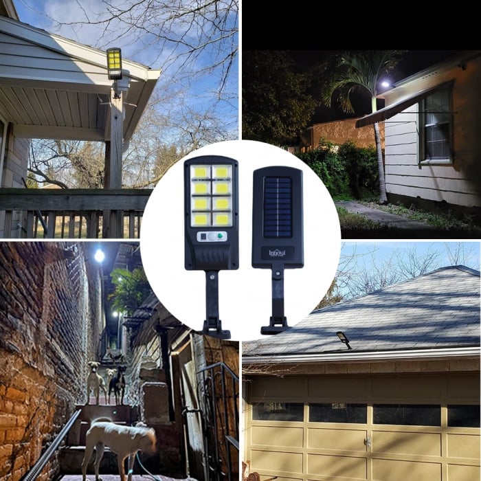 Set 4x Lampi Solare Stradale 90W LED Astro by Innova, 160 LED COB, Senzor, Telecomandă, IP66, Cadou + Garanție 3 Ani