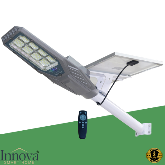 Lampa solara Aurum by Innova 600W cu panou separat, IP66, telecomanda si kit complet de instalare + Cadou Surpriza