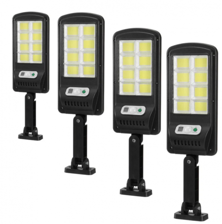 Set 4x Lampi Solare Stradale 90W LED Astro by Innova, 160 LED COB, Senzor, Telecomandă, IP66, Cadou + Garanție 3 Ani