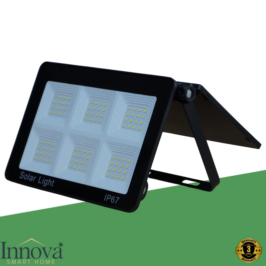 Lampa Solara Modulara Aurora by Innova 100W BK-T7 cu Panou Detasabil – Senzor Lumina, IP67, 140 mp2