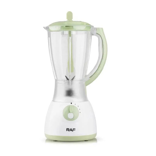 Blender electric 2 in 1, RAF, 1.5l Capacitate, 1000W Putere, 4 Trepte de Viteza, Alb-Verd