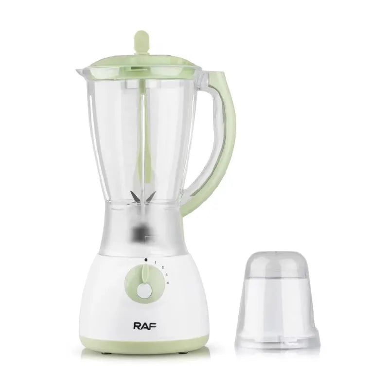 Blender electric 2 in 1, RAF, 1.5l Capacitate, 1000W Putere, 4 Trepte de Viteza, Alb-Verd