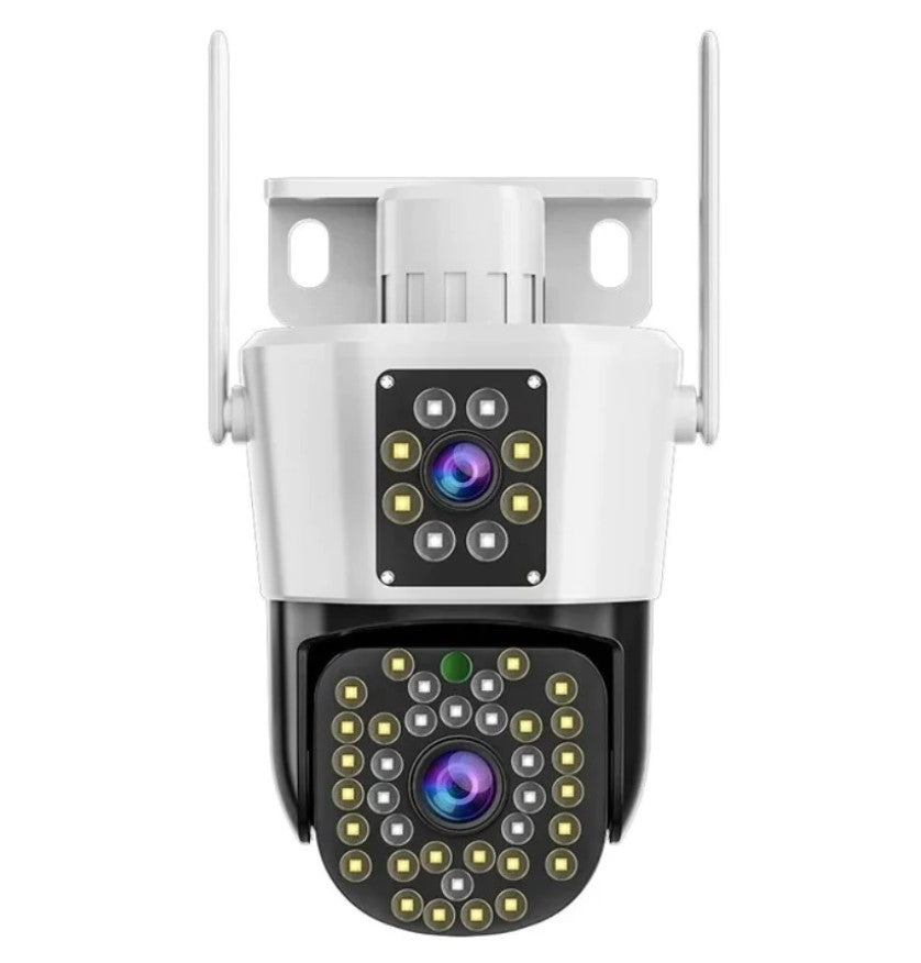 Camera de Supraveghere Duală Jortan 8293, 6MP,  WiFi sau Cablu, Ip66 , 44Led + cadou card 32gb
