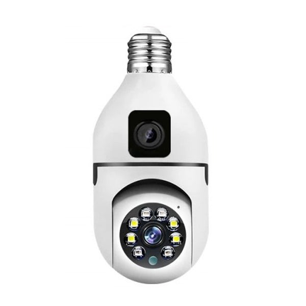 Jortan JTZ-9696PROB: Cameră Supraveghere Duală Tip Bec, HD, WiFi, Vedere 360° Full Color + CADOU SURPRIZA