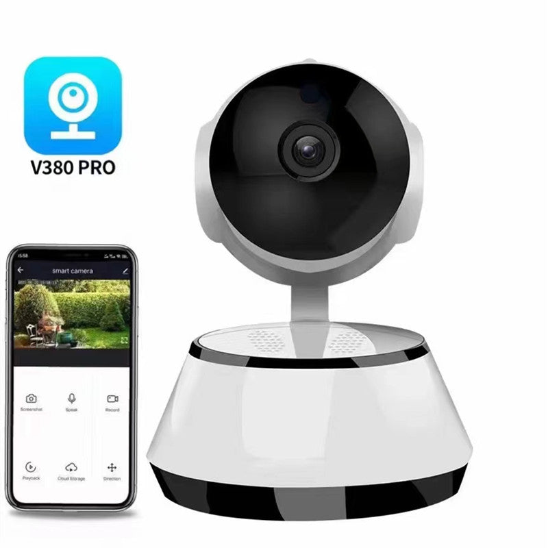 Camera IP pentru Interior V380 – Supraveghere Panoramică Wireless cu Înregistrare Audio, Wi-Fi și Viziune Nocturnă