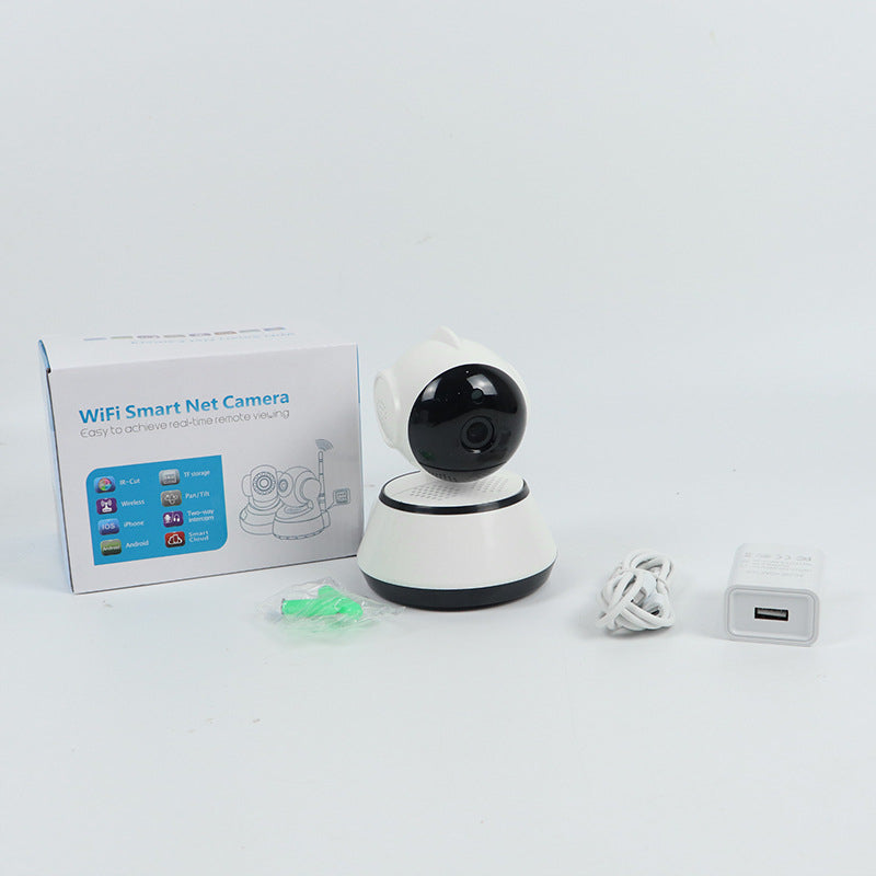 Camera IP pentru Interior V380 – Supraveghere Panoramică Wireless cu Înregistrare Audio, Wi-Fi și Viziune Nocturnă