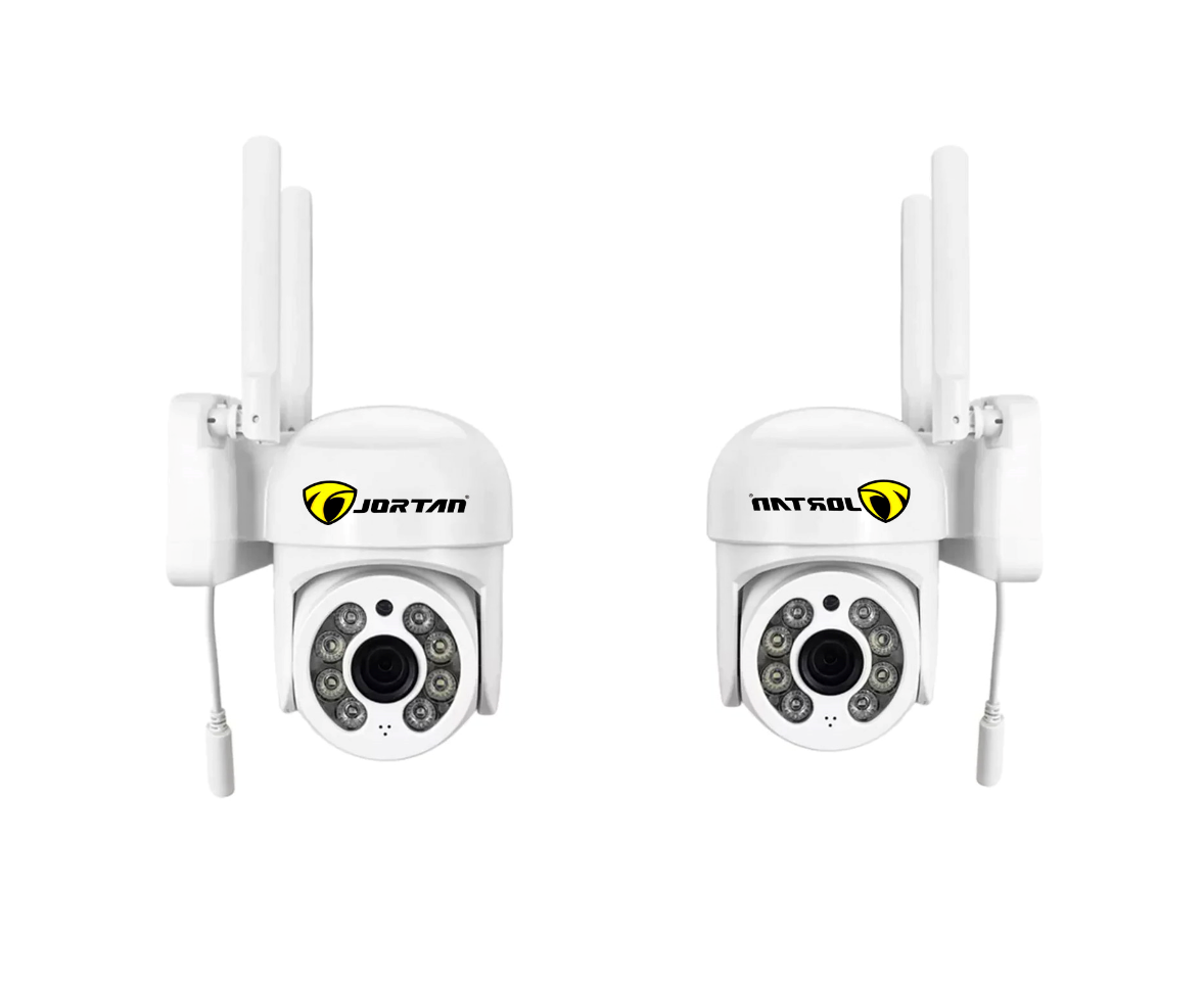 Pachet 2 x Cameră de Supraveghere Jortan WiFi HD cu Viziune Infraroșu și Protecție Avansată IP66
