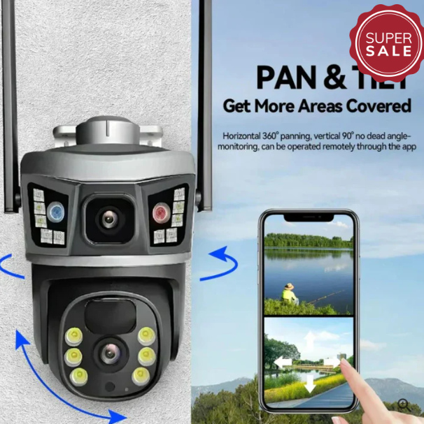 Set 2x Camera Dubla 4G Dasgut – cu Incarcare Solara, 6MP, Senzor de Miscare, Rotire 360° + 2x Card 64gb CADOU