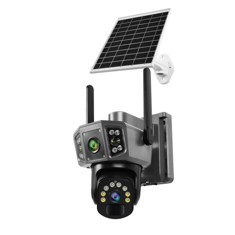 Black Friday - Set 2 x Camera Supraveghere Solara Dubla INNOVA WIFI , 6MP , Full HD, PTZ 360°, baterie 12000mAh, 2 carduri 64gb cadou , 3 ani garantie
