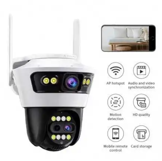 Supraveghere Duală Jortan 4, 6MP, WiFi, cu Funcționalitate Yoosee pentru Control de Distanță