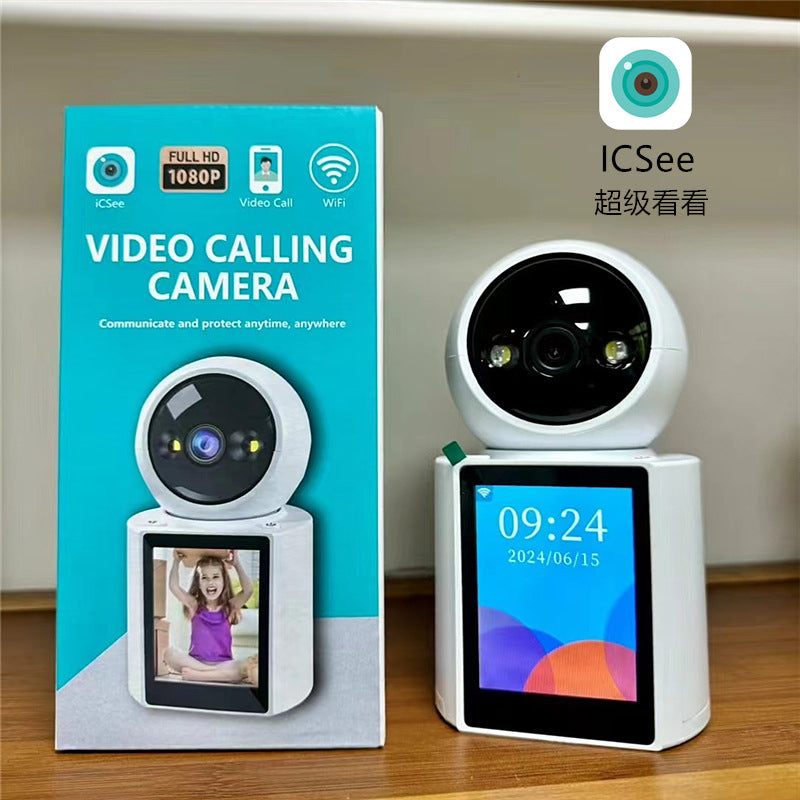 Camera IP de Interior cu Display, Viziune Nocturnă și Apel Video – 2MP HD, Control PTZ și Alerte pe Telefon