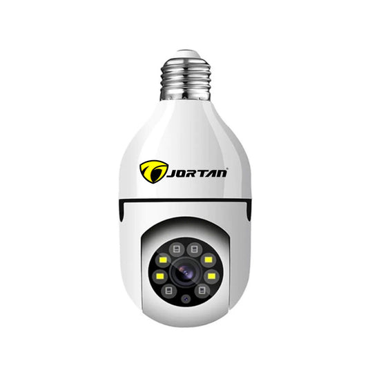 Cameră de Supraveghere Jortan 8177HJ Tip Bec, 360°, WiFi, HD, Vizionare Nocturnă, Alarme pe Mobil, Monitorizare Live pe Smartphone