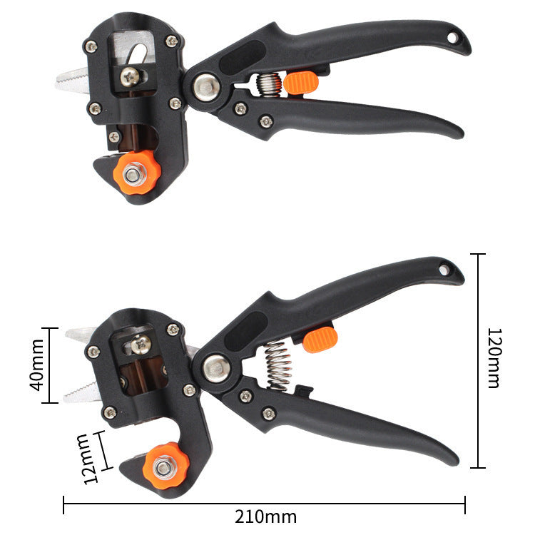 !! 2 X Cleste Profesional de Altoit cu 3 Cutite U V Omega + Furtun Extensibil 30 M + 3 x Banda Pentru Altoit Biodegradabila