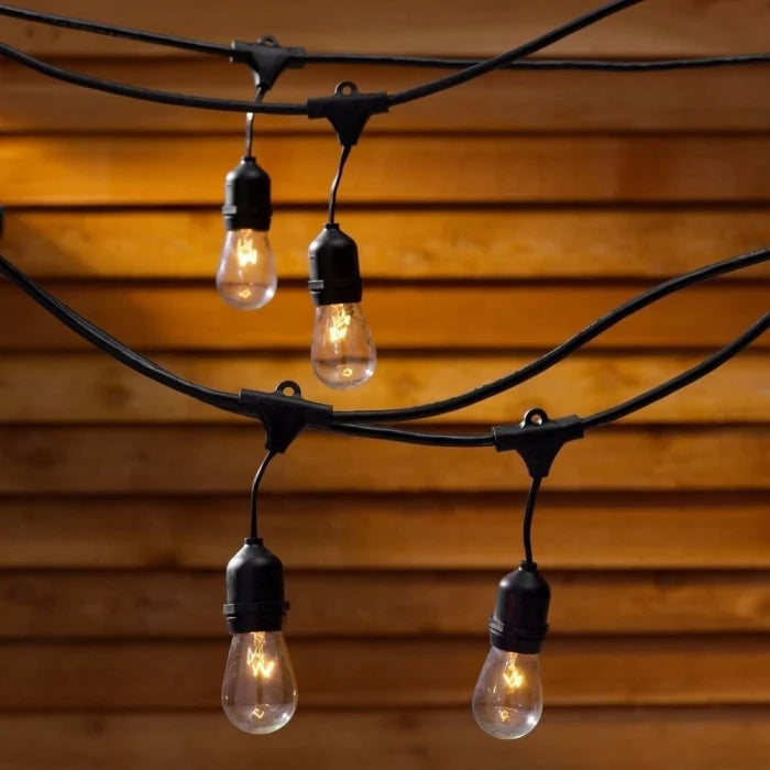 Ghirlanda Led, 20 Metri cu 30 Becuri Led Filament 2W incluse E27, IP65