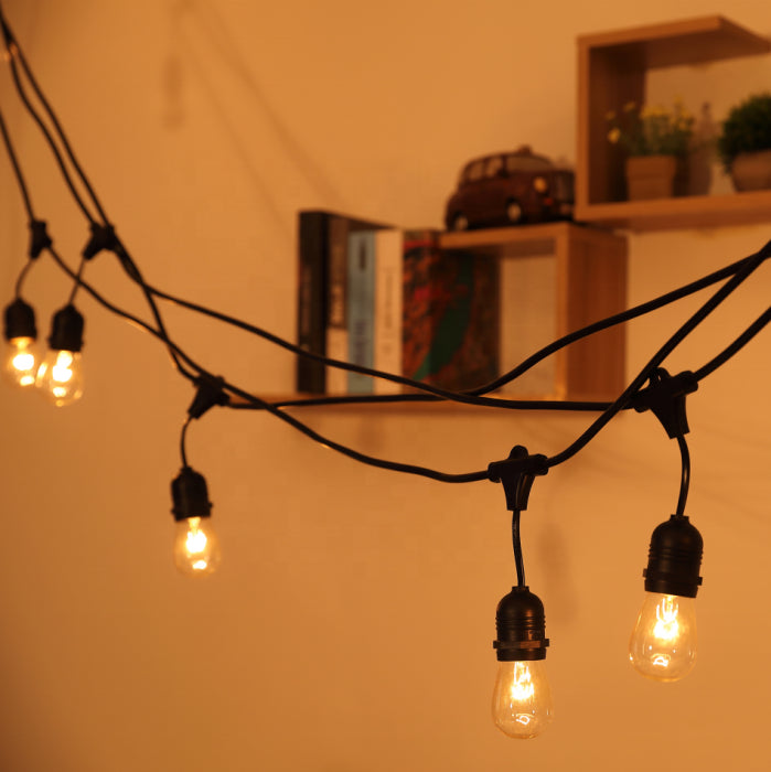 Ghirlanda Led, 20 Metri cu 30 Becuri Led Filament 2W incluse E27, IP65
