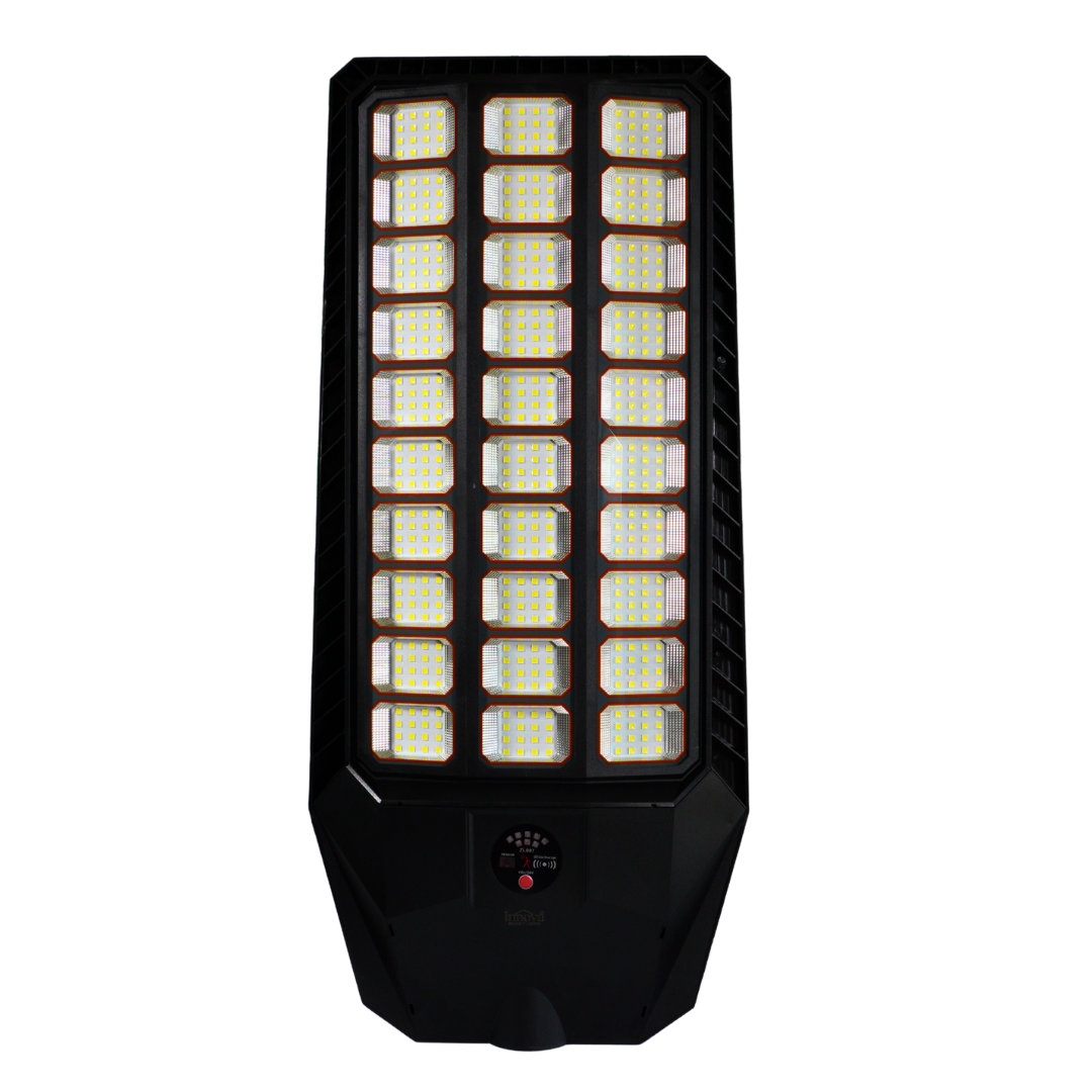 Lampa Solara Stradala Innova Smart Home Genesis 1400W cu Senzor de Miscare si Telecomanda, IP66, Panou Solar Rapid, Kit Instalare Inclus
