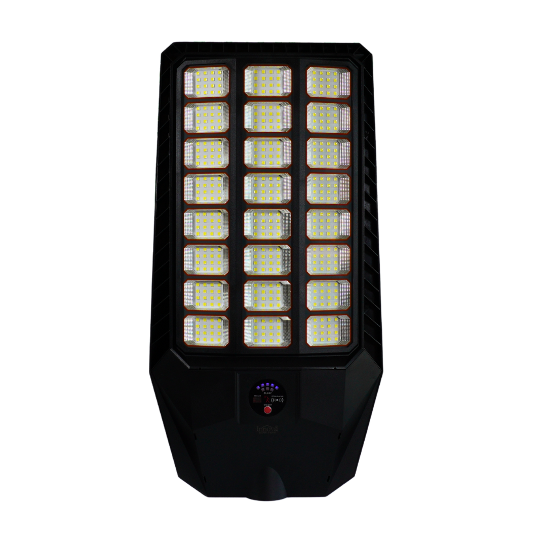 Lampa Solara Stradala 600W Innova Smart Home Genesis, senzor miscare si lumina, IP66, telecomanda, kit instalare inclus, 3 ani garantie