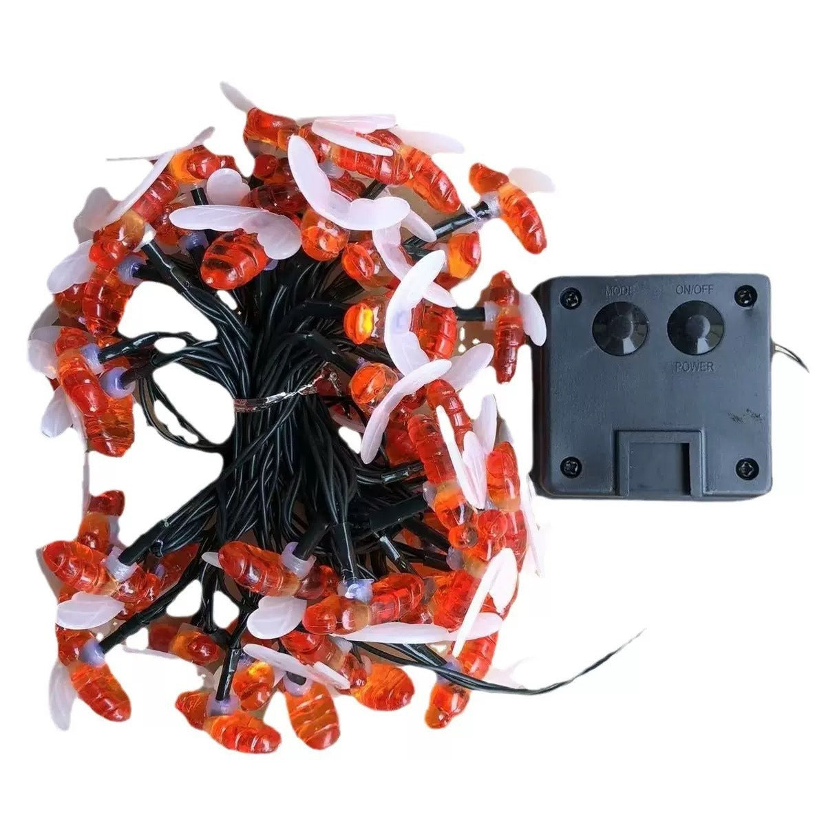 Instalatie Solara Decorativa Albine cu LED – 50 Albine Luminoase, Lumina Rece M375-6