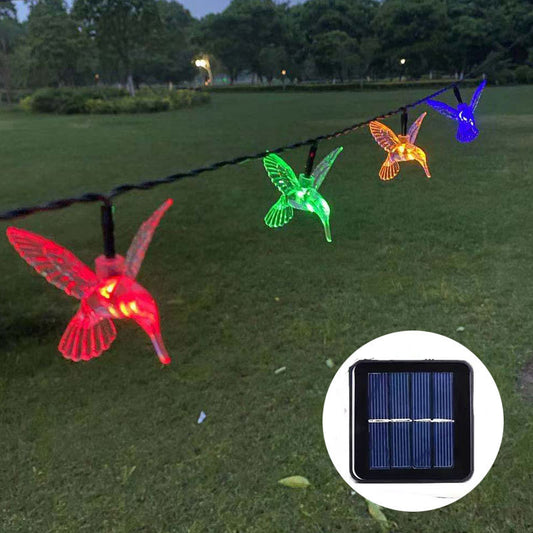 Instalatie Solara Decorativa PASARI cu LED – 20 Pasari Luminoase, Lumina RECE M375-7