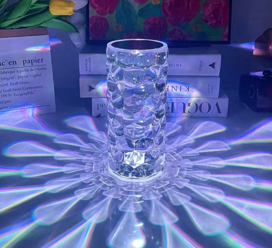 Veioza - Lampă de Masă sau Noptiera cu Design Picătură de Apă , 16 Culori Schimbabile + Telecomanda