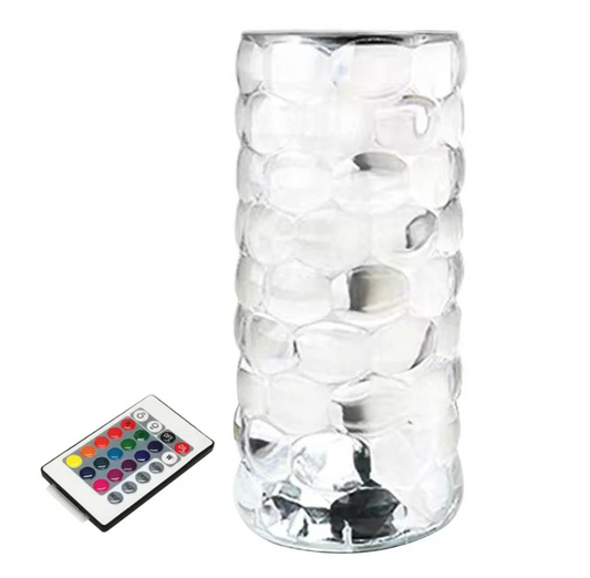 Veioza - Lampă de Masă sau Noptiera cu Design Picătură de Apă , 16 Culori Schimbabile + Telecomanda