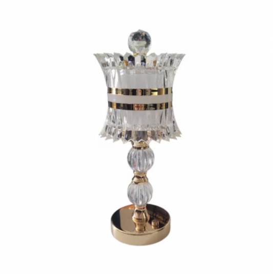 Lampă LED Decorativă Barcelona, Control Tactil cu 3 Nuanțe de Lumină, Baterie Reîncărcabilă, Design Elegant Auriu/Transparent