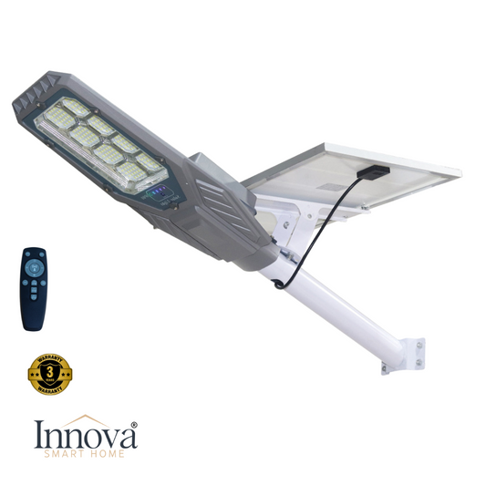 Lampa solara Aurum by Innova 600W cu panou separat, IP66, telecomanda si kit complet de instalare + Cadou Surpriza
