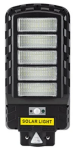 Lampa Solară Jortan STREET, 500W, cu Senzor de Mișcare și Telecomandă + Suport metalic