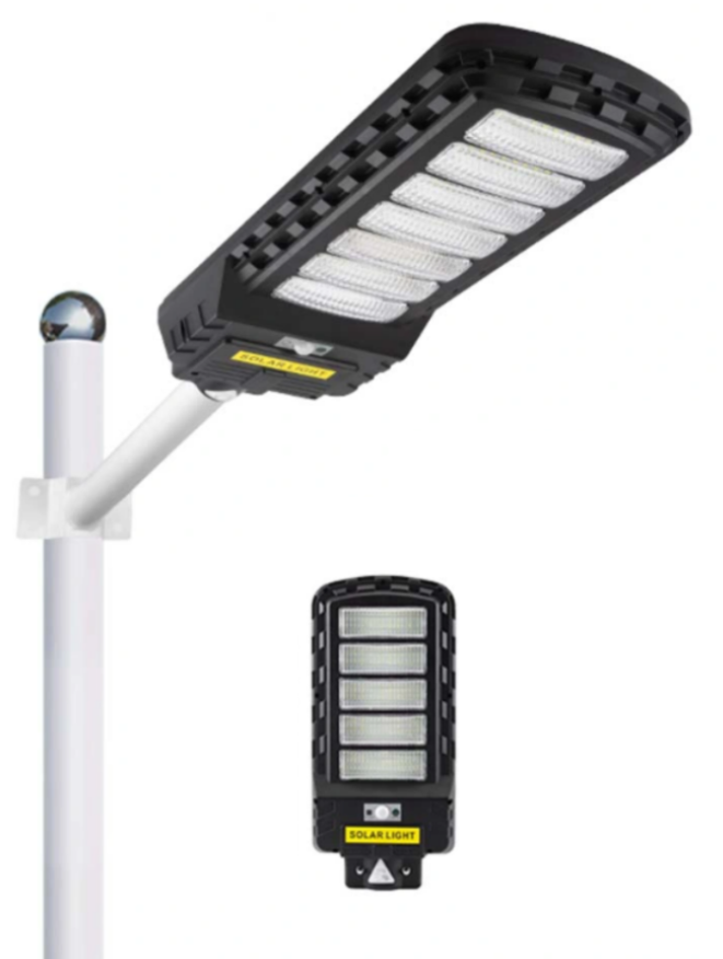 Lampa Solară Jortan STREET, 500W, cu Senzor de Mișcare și Telecomandă + Suport metalic