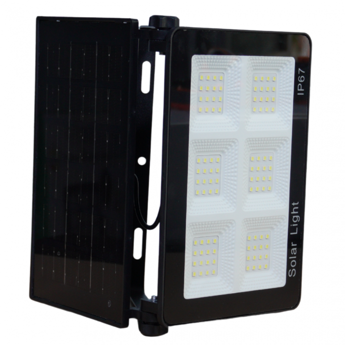 Lampa Solara Modulara Aurora by Innova 100W BK-T7 cu Panou Detasabil – Senzor Lumina, IP67, 140 mp2