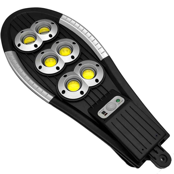 Set 2x Lampa Solara Jortan Stradala DualLED 300W 156 COB, Acumulatori 3600 mAh, Telecomanda, Panou Solar integrat
