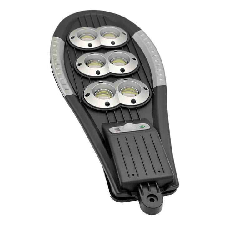 Set 2x Lampa Solara Jortan Stradala DualLED 300W 156 COB, Acumulatori 3600 mAh, Telecomanda, Panou Solar integrat