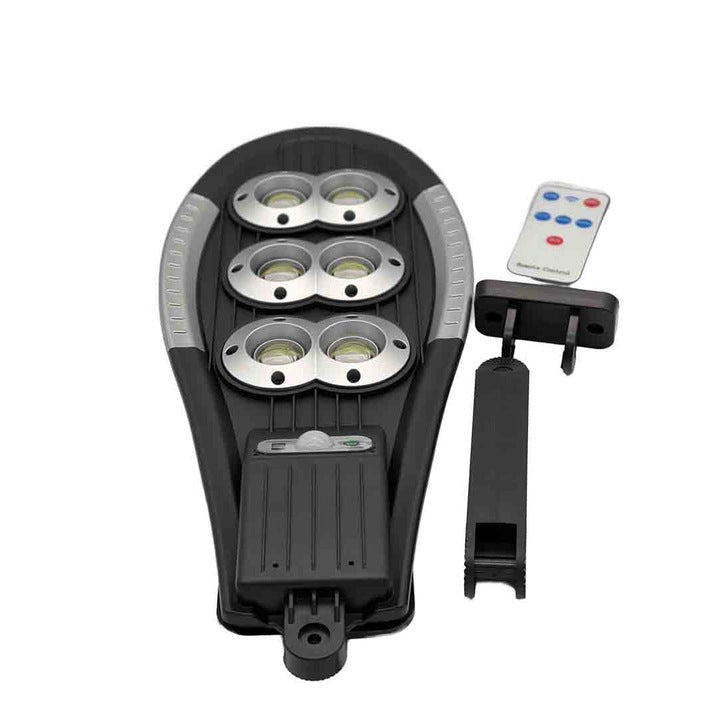 Set 2x Lampa Solara Jortan Stradala DualLED 300W 156 COB, Acumulatori 3600 mAh, Telecomanda, Panou Solar integrat