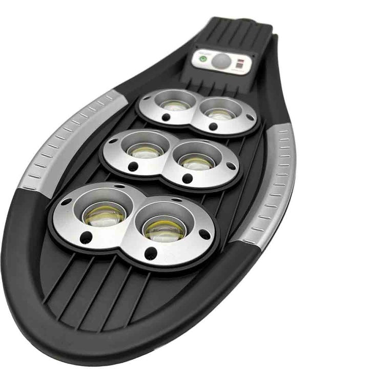 Set 2x Lampa Solara Jortan Stradala DualLED 300W 156 COB, Acumulatori 3600 mAh, Telecomanda, Panou Solar integrat