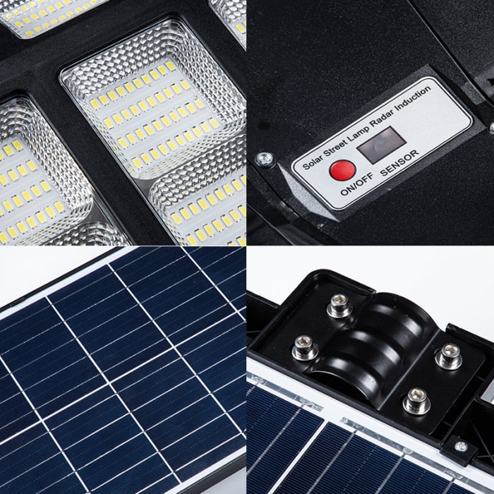 Lampa Solara Stradala Helio PRO Innova 800W – LED Puternic, Senzor Lumina/Miscare si Telecomanda, IP66 & Suport Prindere