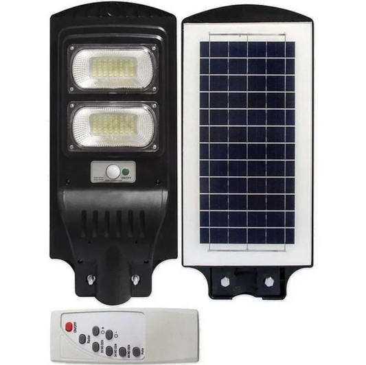 Lampa Solară de Stradă Jortan cu Senzor de Mișcare, 100W, IP66, 6500K + Telecomandă și Suport Metalic
