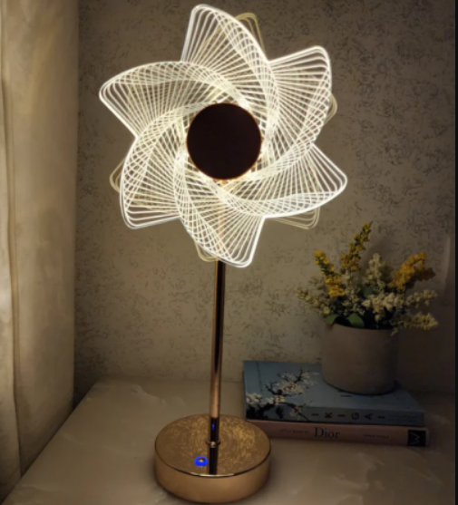 Lampa LED Ambientala SunFlower, Touch Control, 2 Moduri de Iluminare, Intensitate Reglabila, Design Elegant și Portabil