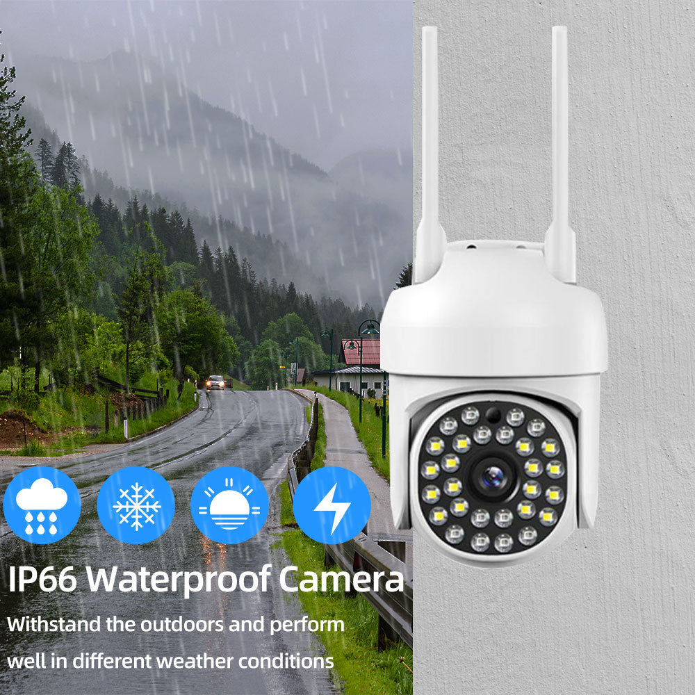 Pachet 2 x Cameră de Supraveghere Smart WIFI, 36 LED-uri, HD, IP66 + 2 Carduri Incluse+CADOU SURPRIZA