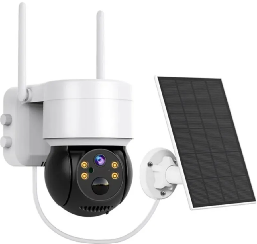 % BLACK FRIDAY % 2 x Cameră de Supraveghere Jortan Premium cu Panou Solar, 4 MP, WiFi, Vedere Nocturnă ,360°,IP66 + CADOU SURPRIZA
