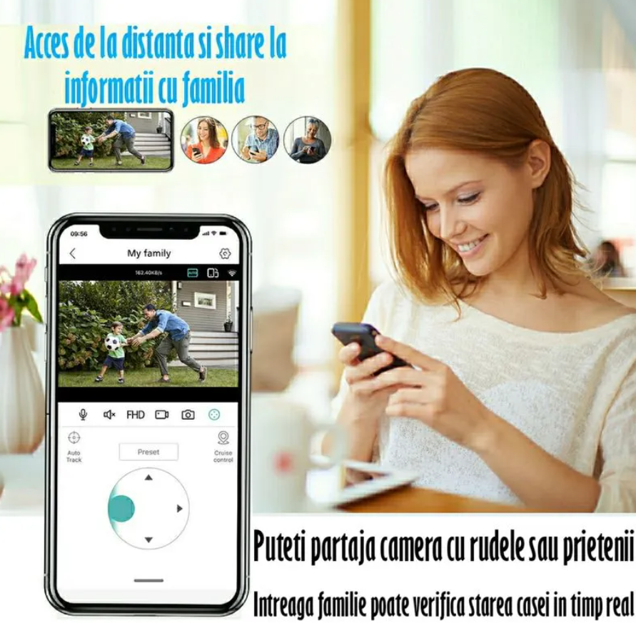 Pachet 2 x Cameră de Supraveghere Jortan Premium cu Panou Solar, 4 MP, WiFi, Senzor de Mișcare, Vedere Nocturnă cu Infraroșu, Rotativă la 360° și Rezistență IP66