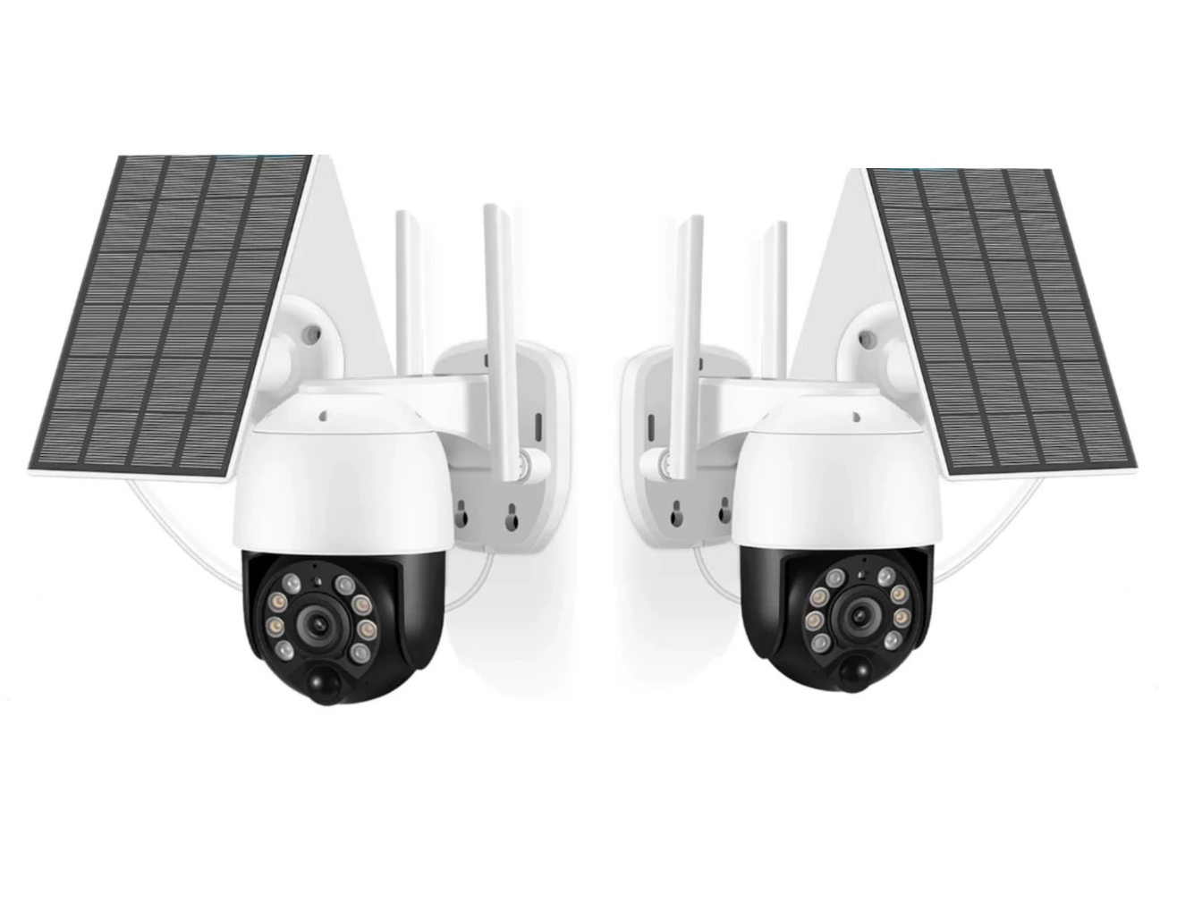 Pachet 2 x Camera de Supraveghere Solară Jortan JT-8181XM – Ultra-Performantă, 3MP, WiFi, Viziune Nocturnă cu Infraroșu și Integrare ICSEE