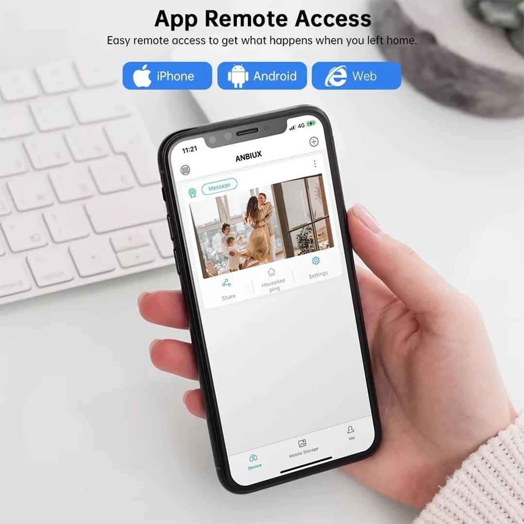Pachet 3 x Cameră de Supraveghere Jortan WiFi HD cu Viziune Infraroșu și Protecție Avansată IP66