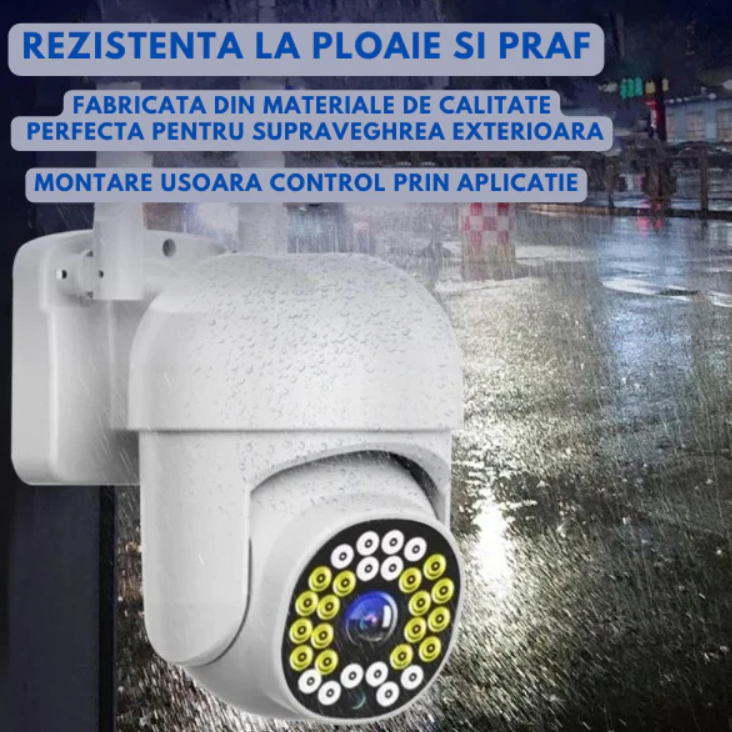 Pachet 3 x Cameră de Supraveghere Smart WIFI, 36 LED-uri, HD, IP66 + 3 Carduri Incluse+CADOU SURPRIZA