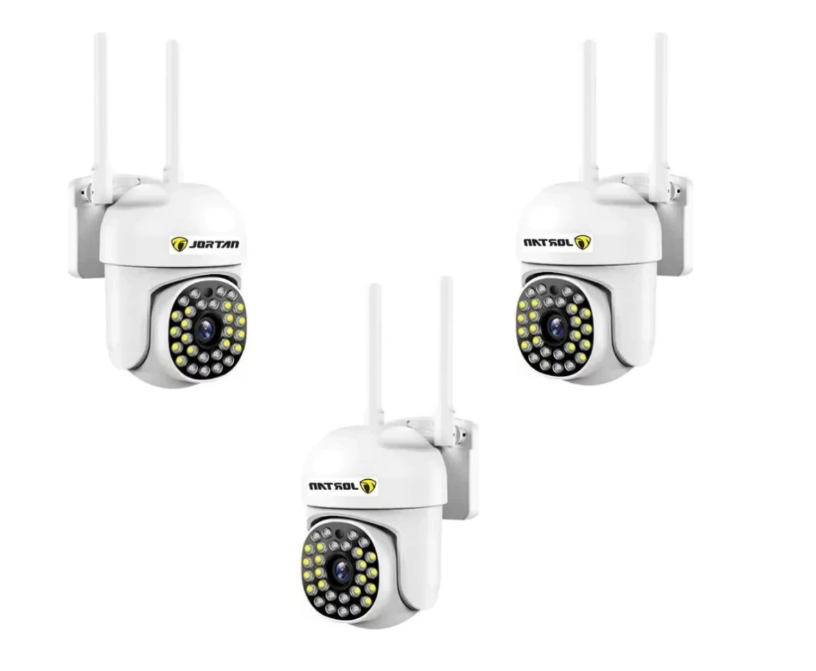 Pachet 3 x Cameră de Supraveghere Jortan WiFi HD + cadou SURPRIZA cu Viziune Infraroșu și Protecție Avansată IP66